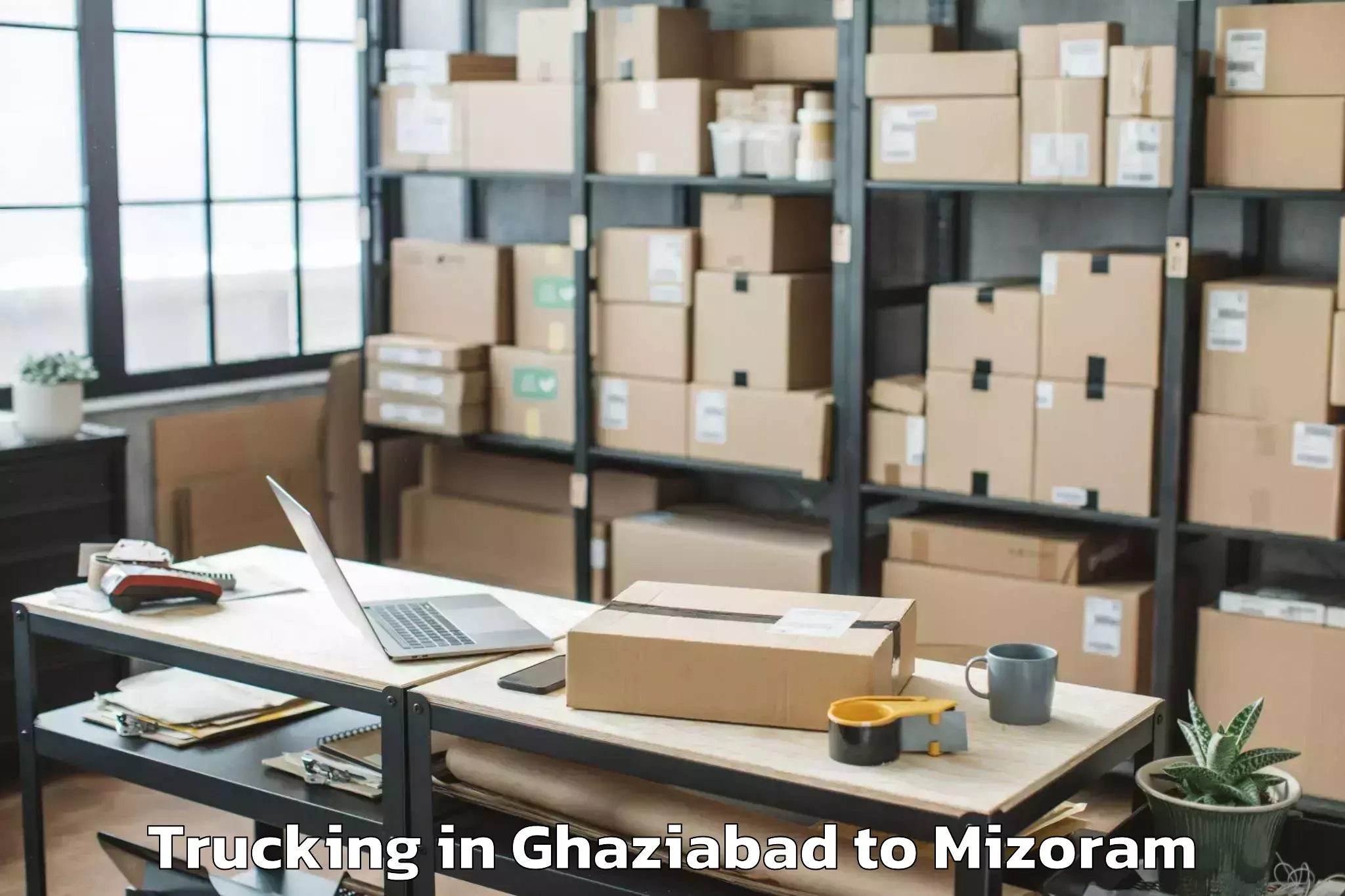 Hassle-Free Ghaziabad to Kolasib Trucking